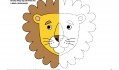 12kolorowanka-Rysuj po linii zabawy edukacyjne do wydruku lew